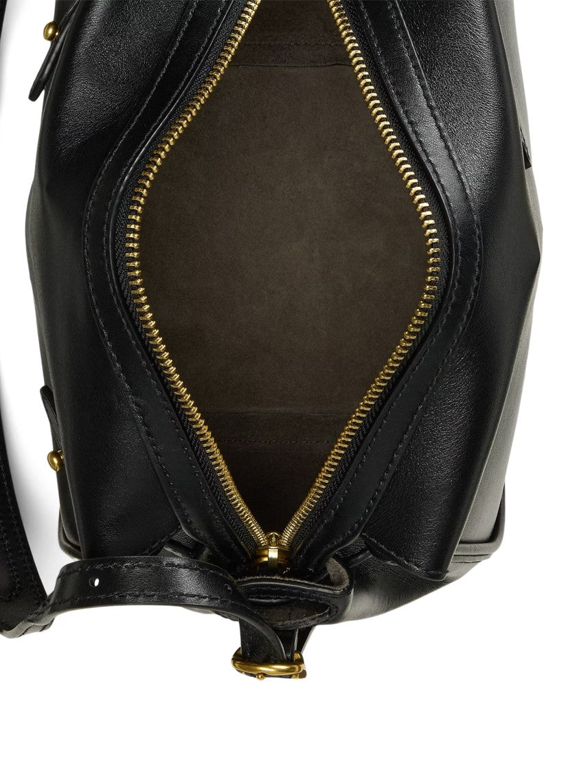 Polo Ralph Lauren P Id Sm St H Rounded Smooth Cow Leather Small Satchel