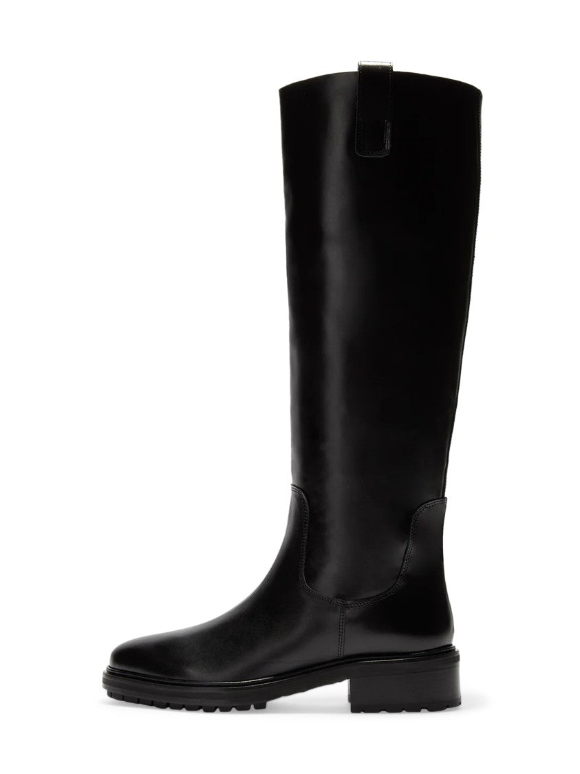 Aeydē Tall Low Block Heel Smooth Calf Leather Boots