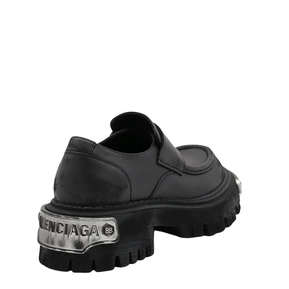 Balenciaga Penny Loafers With Chunky Sole And Metallic Accents