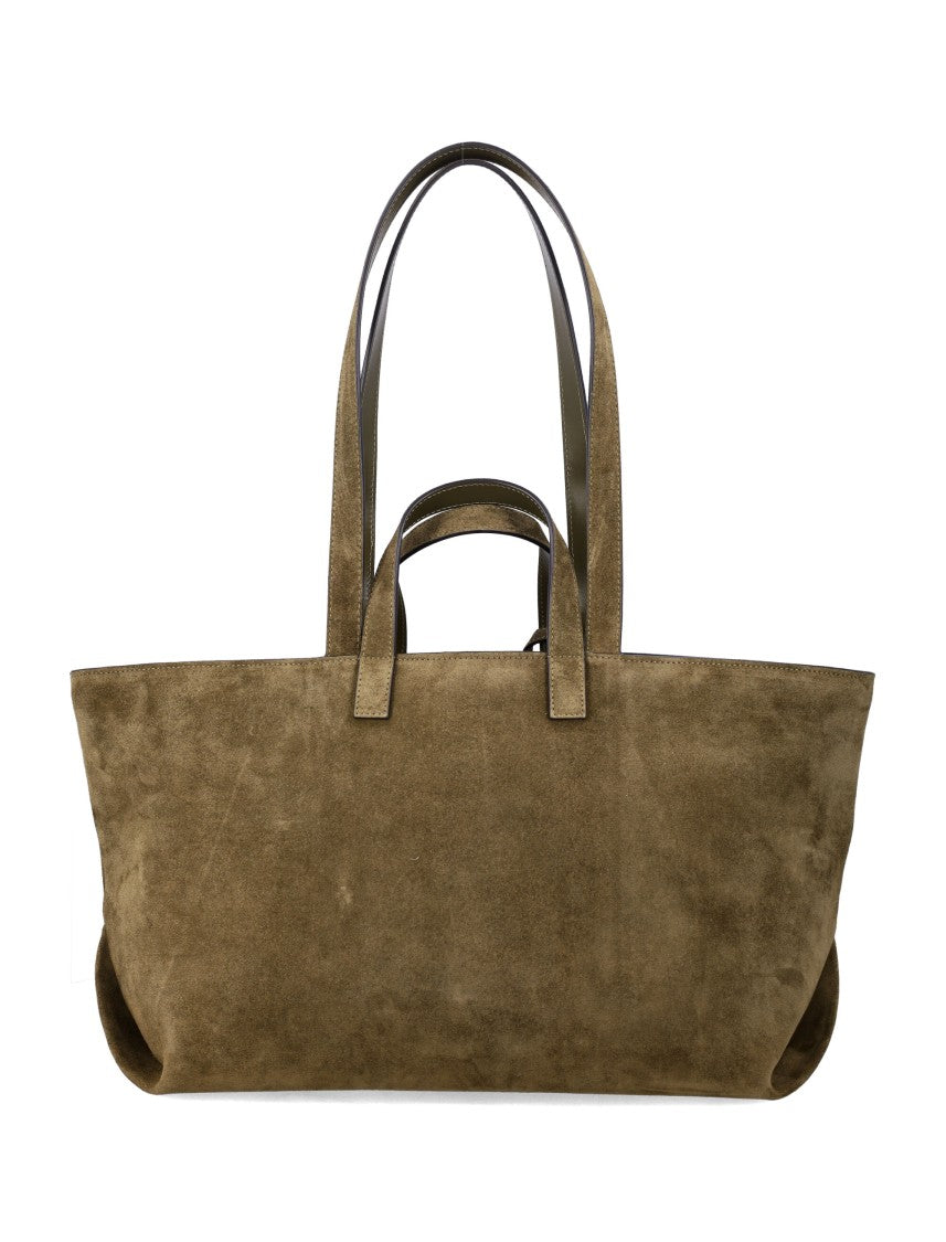 A.P.C. Suede Structured Handbag With Versatile Dual Handles