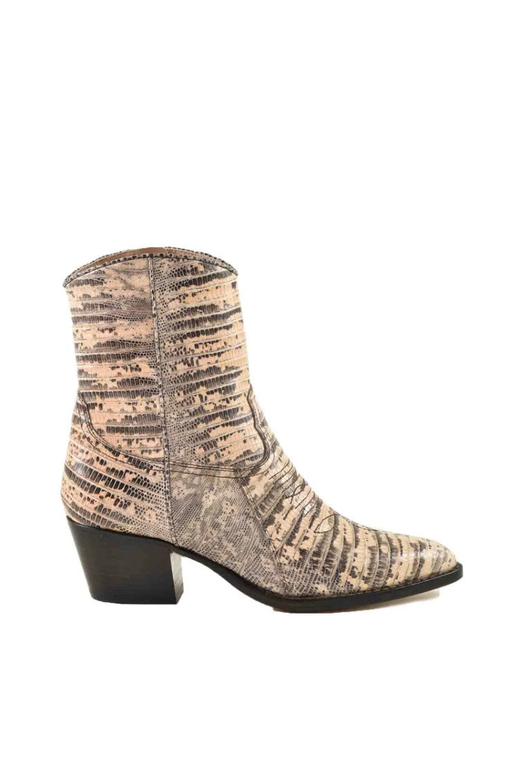 Valentino Garavani Leather Texan Shoes - Pink/Grey