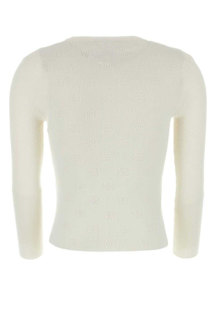 Balenciaga Ivory Wool Blend Sweater