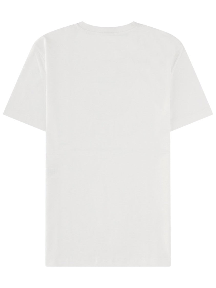 Patou Neutrals Arched Logo Crewneck Cotton T-Shirt