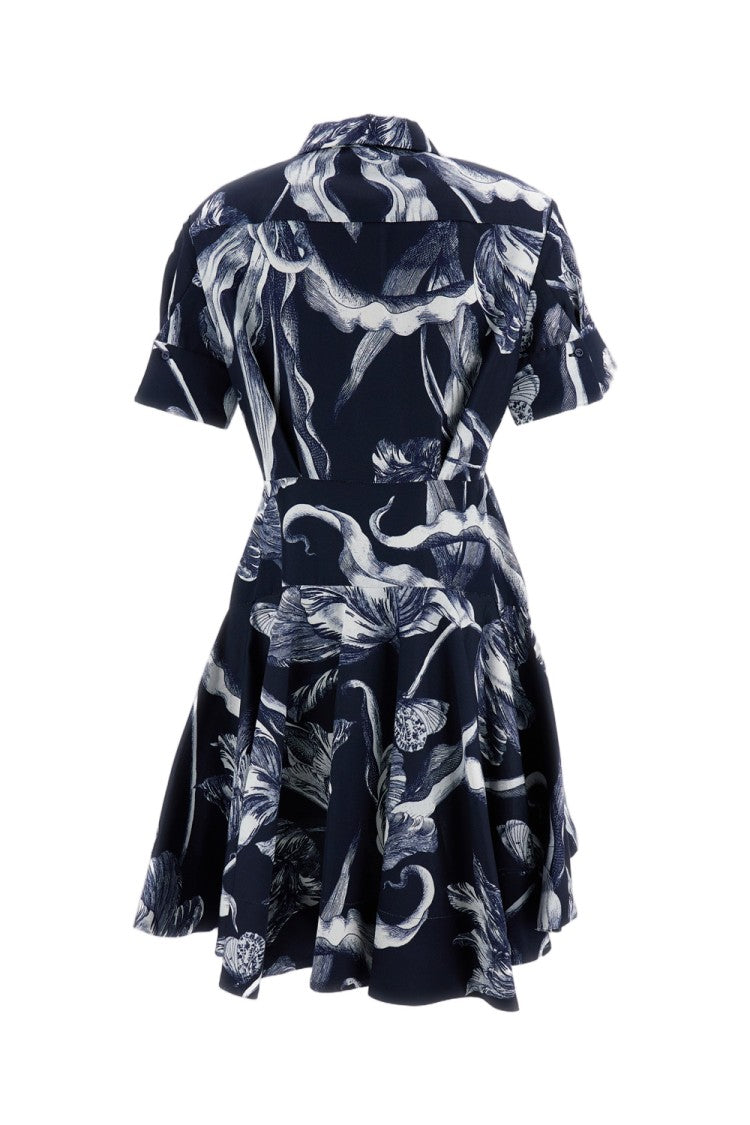 Erdem Short Sleeve Mini Shirt Dress