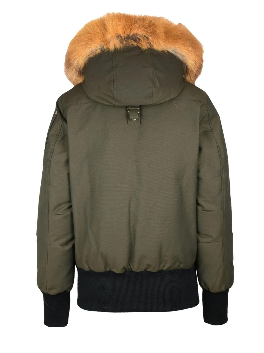 Moose Knuckles Military Green Bomber Coat