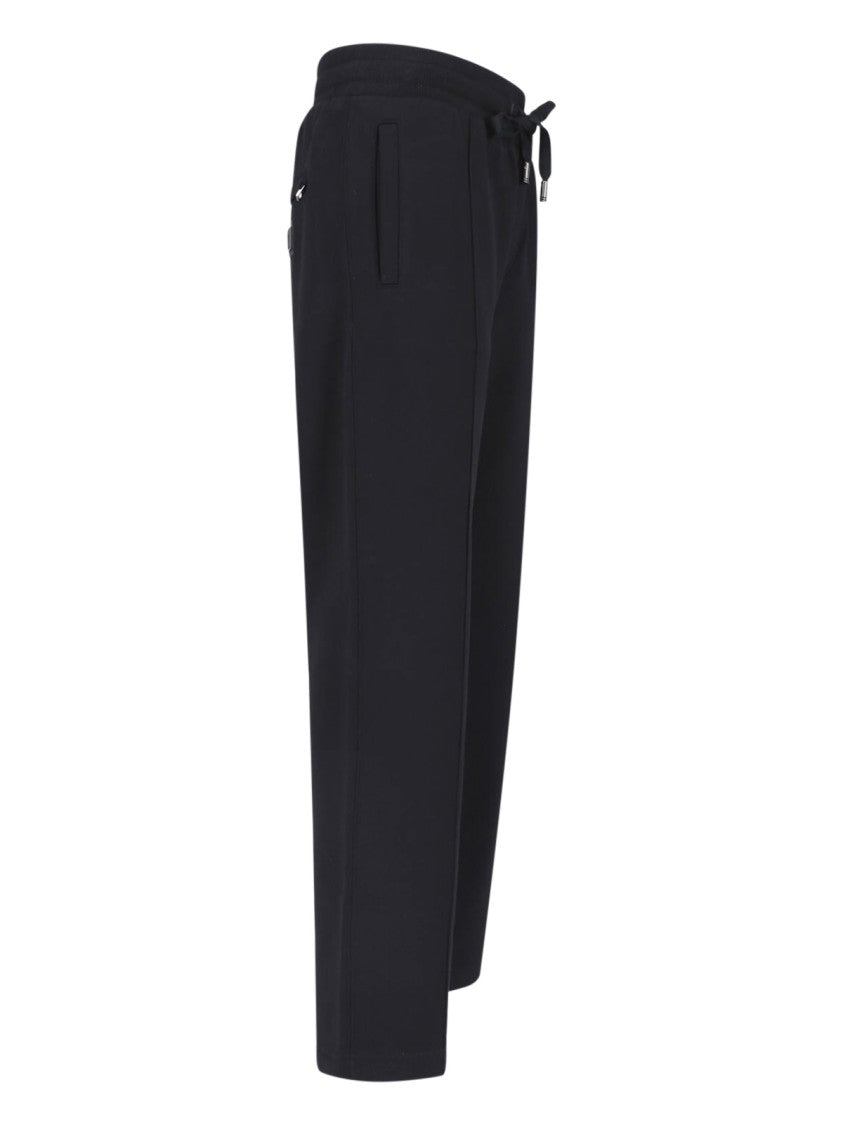 Dolce & Gabbana Black Straight-Leg Cotton Sweatpants