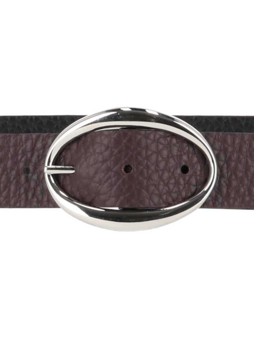 Claudio Orciani Brown Sveva Soft Double Textured Leather Belt