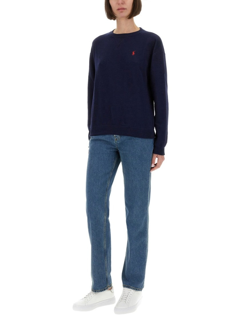 Polo Ralph Lauren Crew Neck Sweatshirt With Subtle Logo Detail