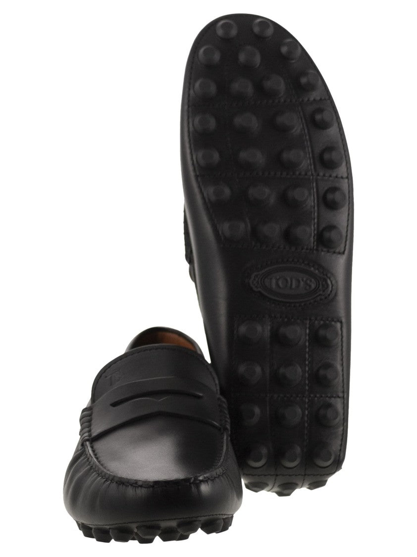 Tod's Bubble Leather Rubber Loafers