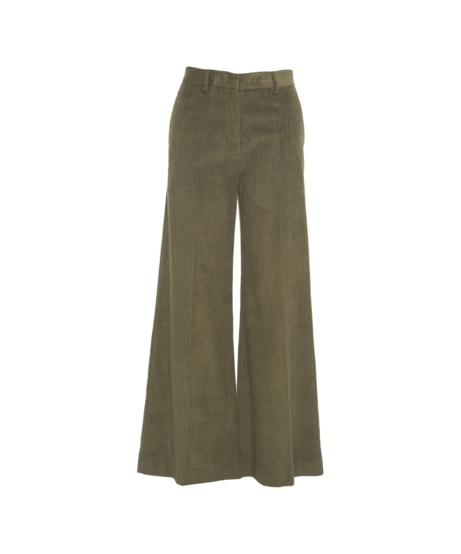 Ottod'ame High-Waisted Flared Trousers