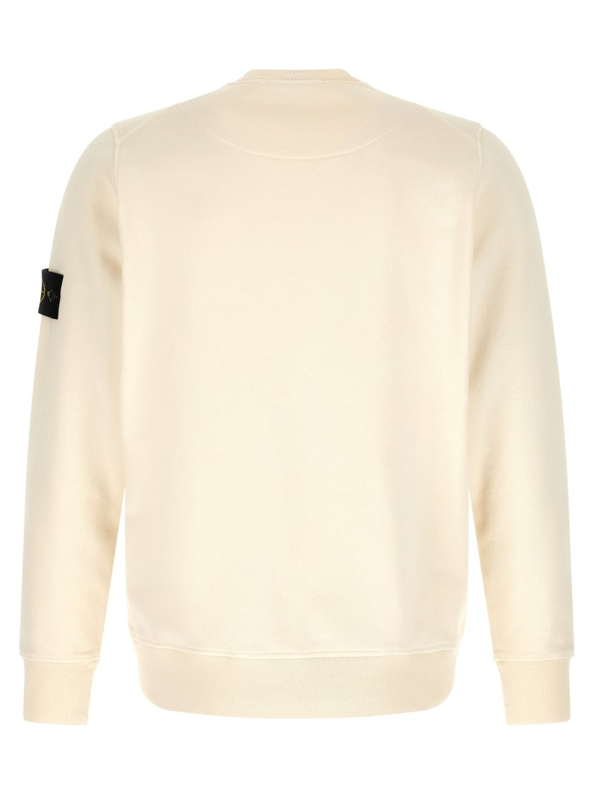 Stone Island Garment-Dyed Organic Cotton Sweatshirt With Crew Neck
