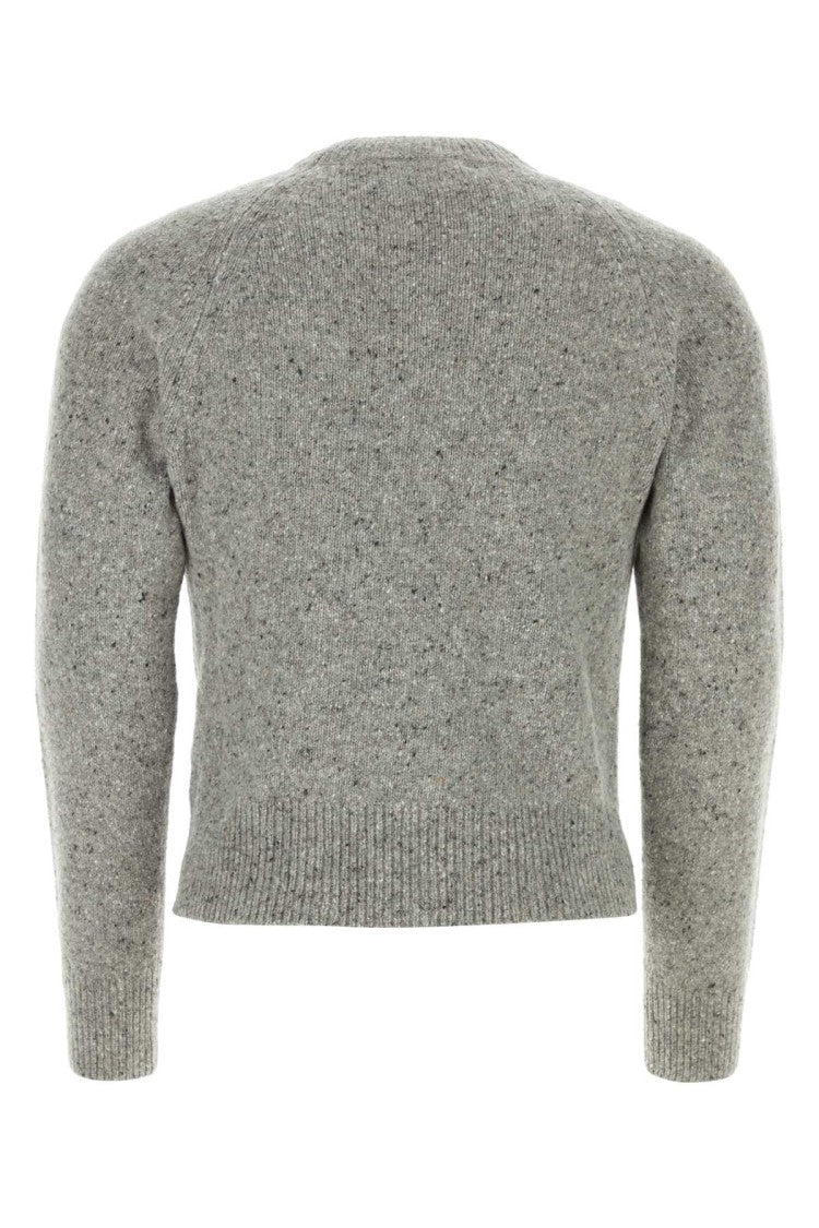 Ami Melange Grey Wool Blend Sweater
