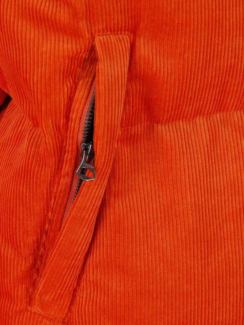 Polo Ralph Lauren Ribbed Cotton Padded Jacket With Zip Closure And Contrasting Logo