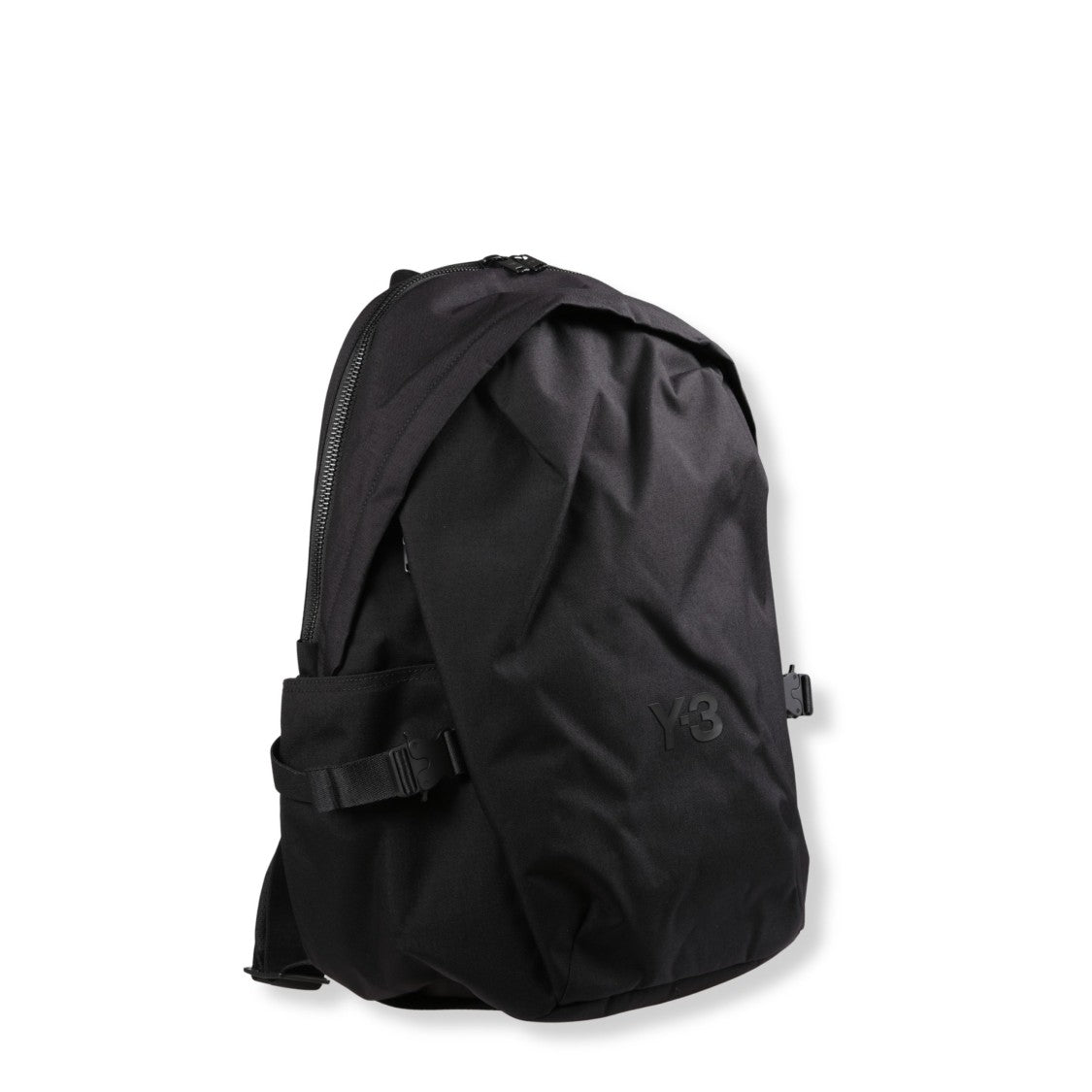 Y-3 Minimalist Black Backpack With Structured Silhouette