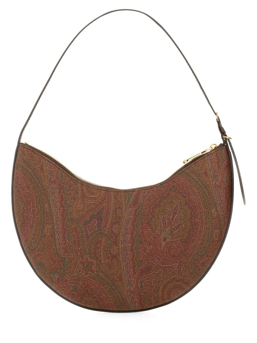 Etro Crescent-Shaped Essential Hobo Bag With Paisley Pattern
