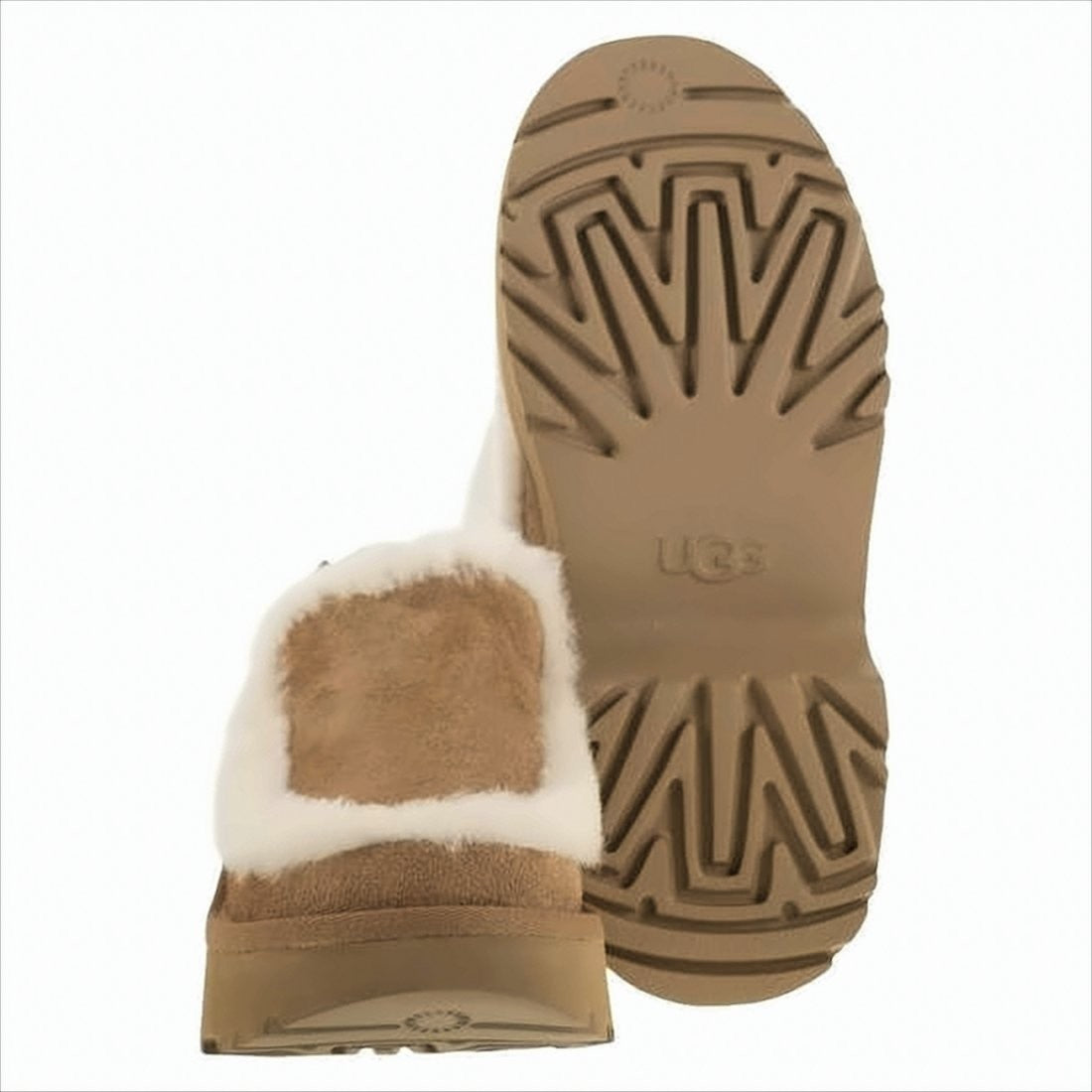 Ugg Suede Mules With Plush Trim And Adjustable Strap