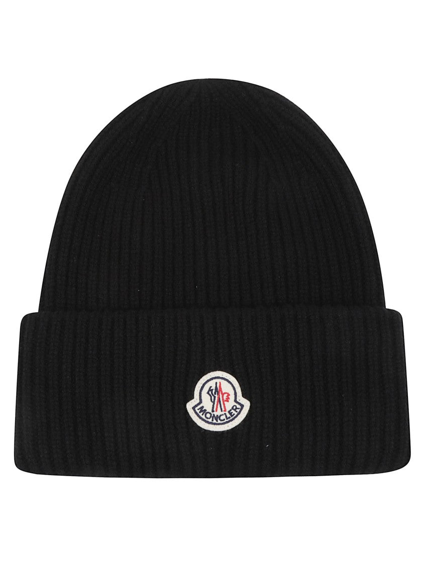 Moncler Tricot Ribbed Virgin Wool-Cashmere Hat