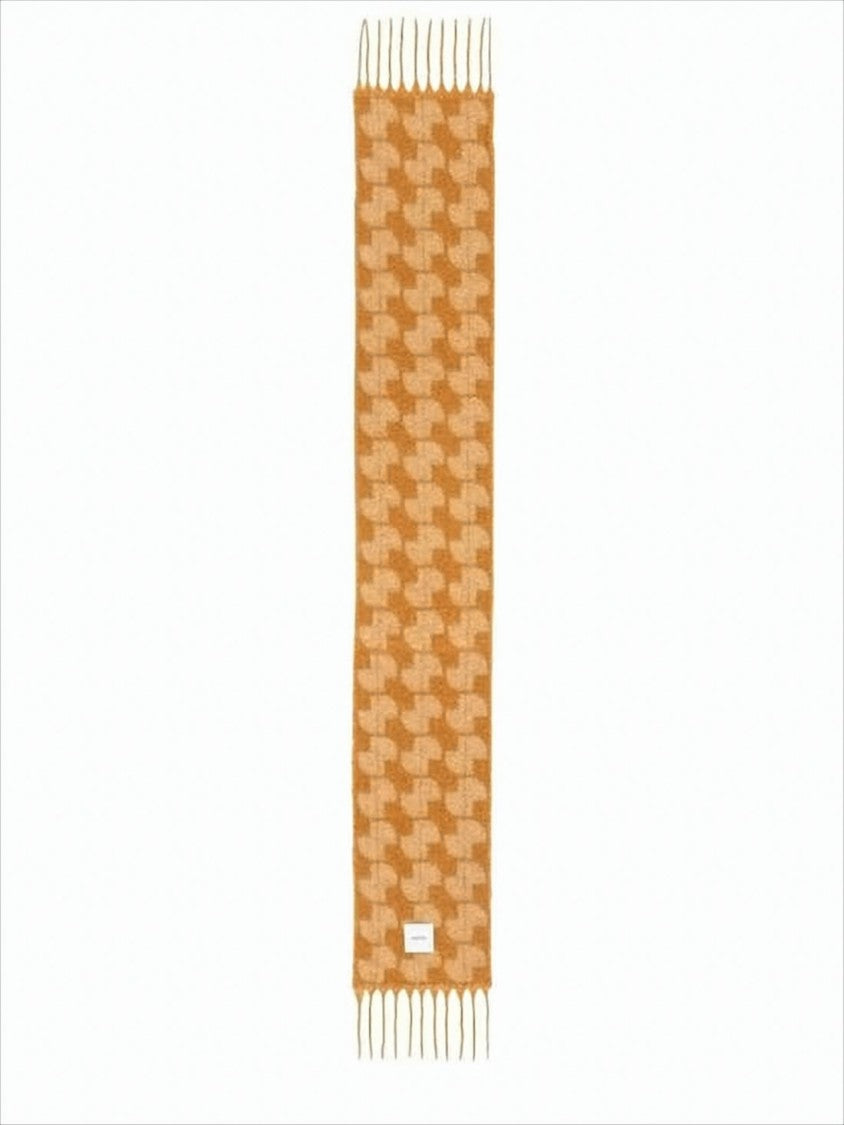 Patou Geometric Pattern Alpaca Blend Scarf