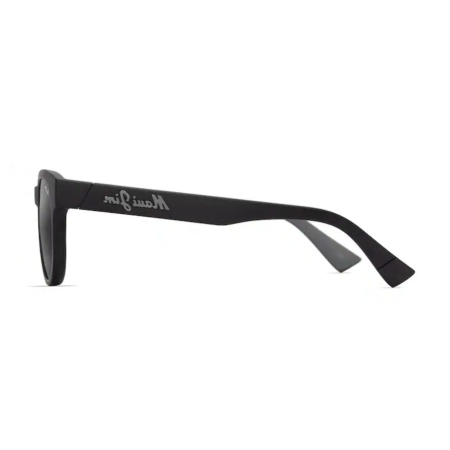 Maui Jim Maoli Matte Black Rounded Frame Sunglasses With Gradient Grey Lenses