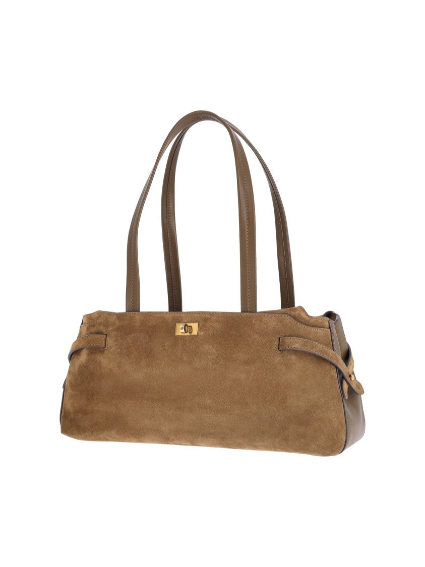 Anya Hindmarch Brown Wilson Suede Shoulder Bag