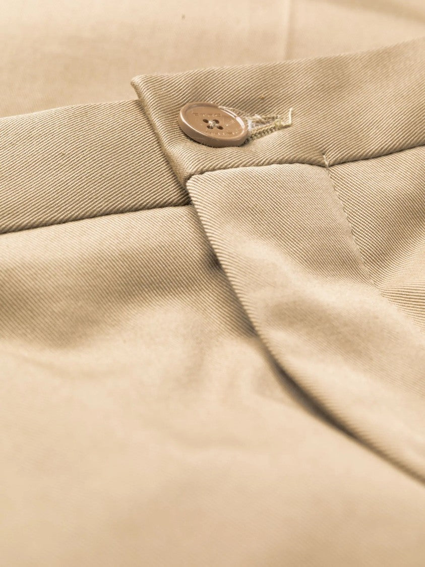 Etro Beige Straight-Leg Cotton Chino Trousers With Smooth Finish
