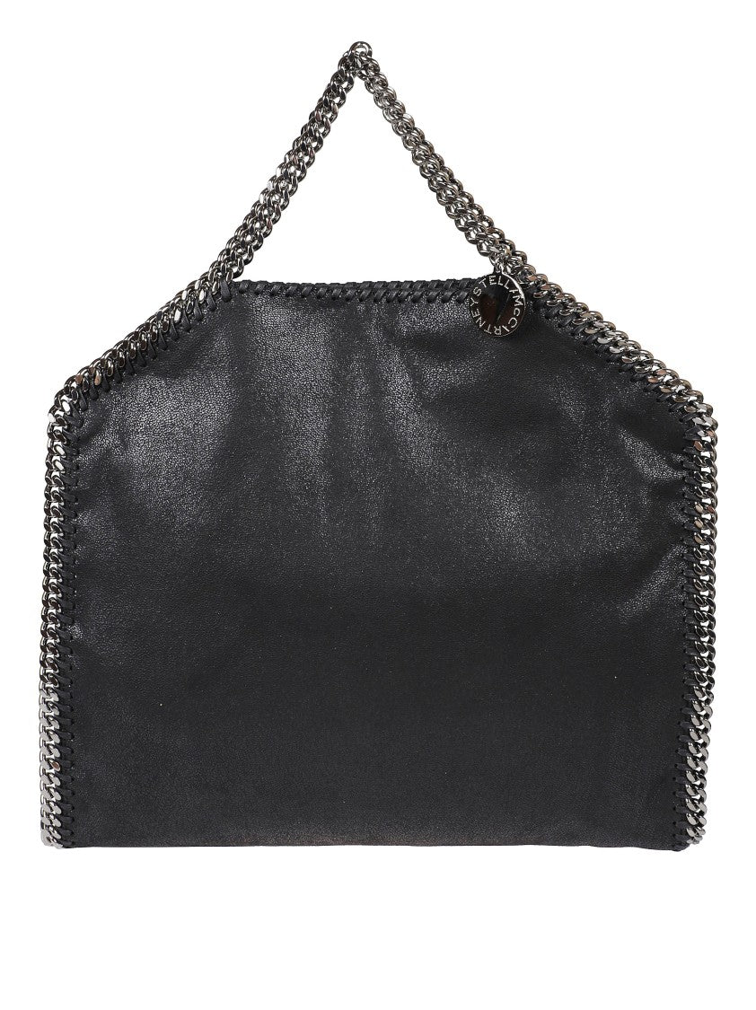 Stella Mccartney Structured Black Bag With Chain Trim