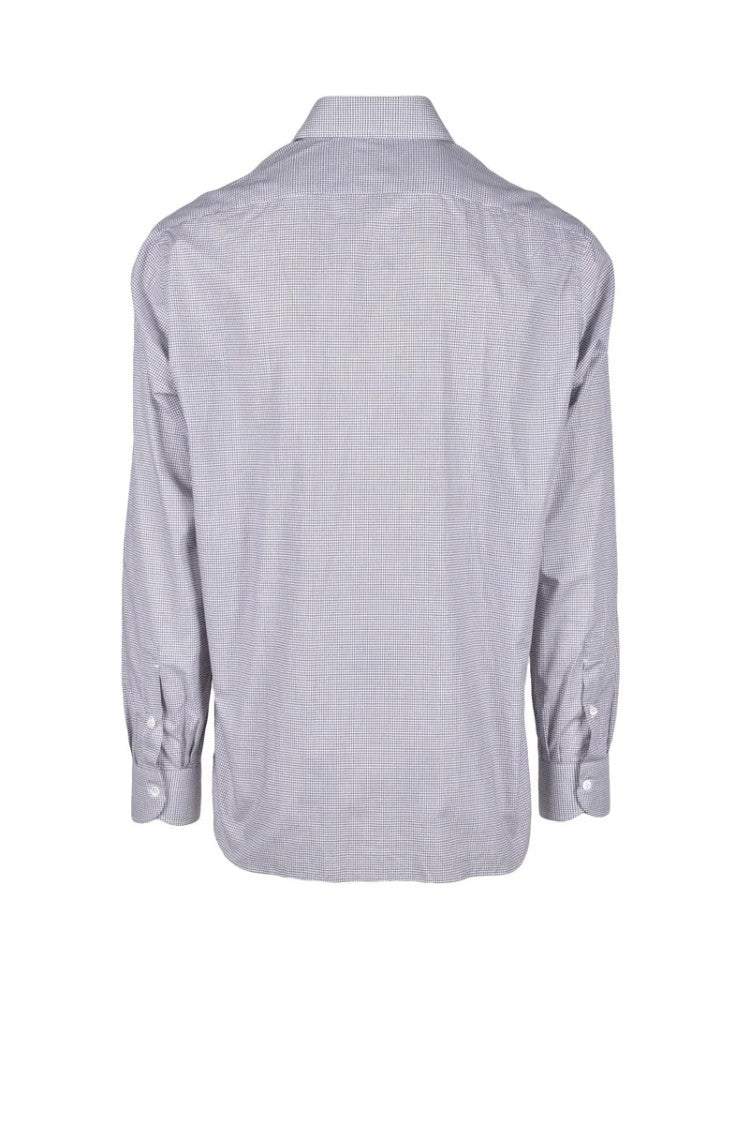 Luigi Borrelli Napoli Cotton Shirt - Blue/Brown