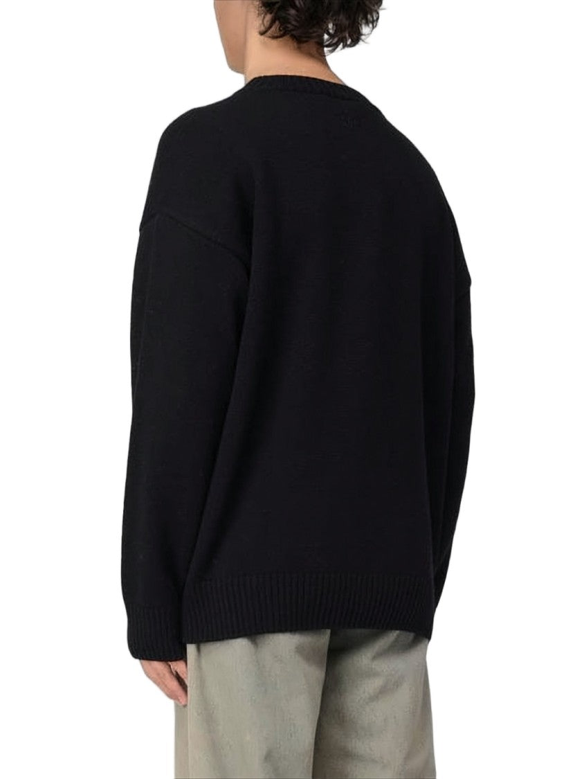 Msgm Relaxed Fit Black Merino Wool