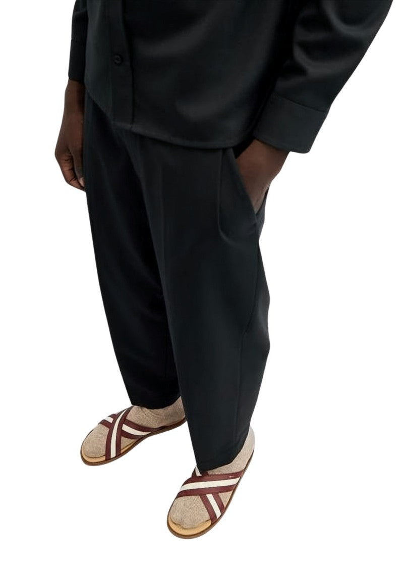 Bally Burgundy Leather Mule With Crisscross Straps