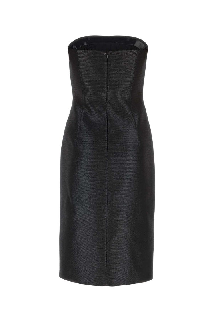 Sportmax Black Twill Mallo Sheath Dress