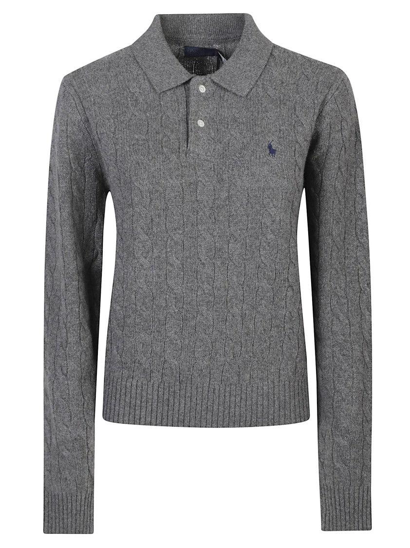 Polo Ralph Lauren Long Sleeve Polo Wool-Blend Sweater