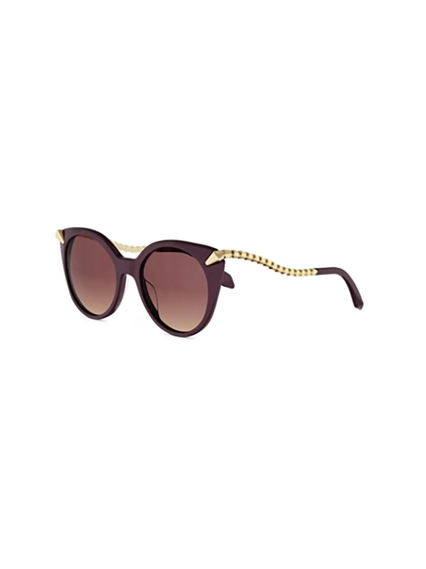 Bulgari Bv40082i Cat-Eye Gold Chain Sunglasses