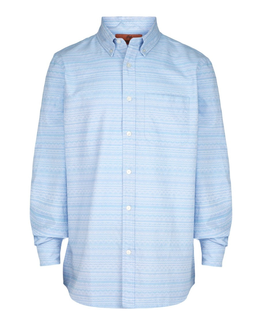 M Missoni Chevron-Pattern Long-Sleeve Button-Down Shirt