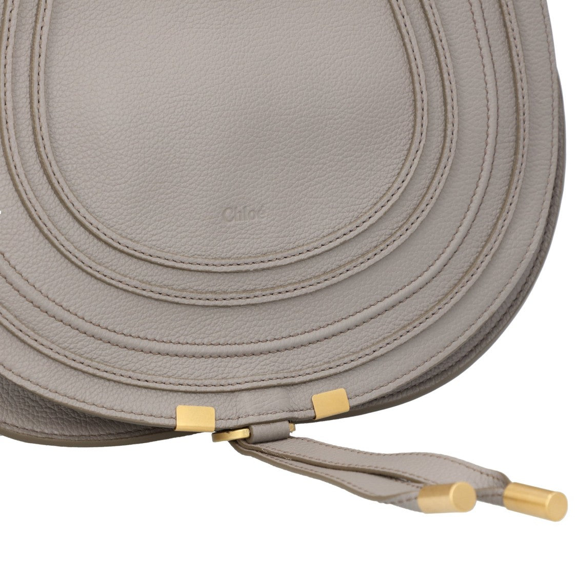 Chloé Marcie Medium Saddle Bag Grey