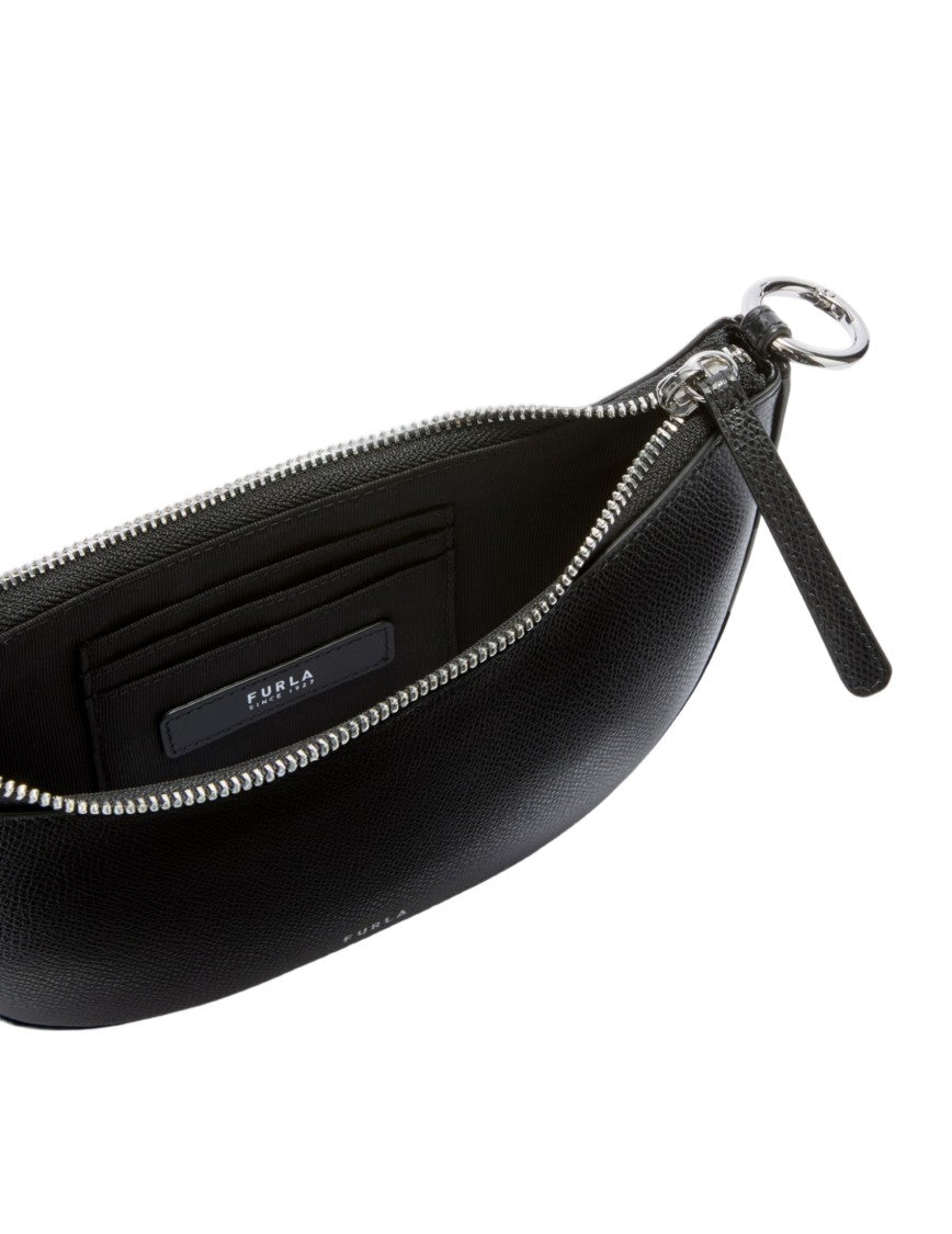 Furla Sfera Mini Leather Shoulder Bag, Black