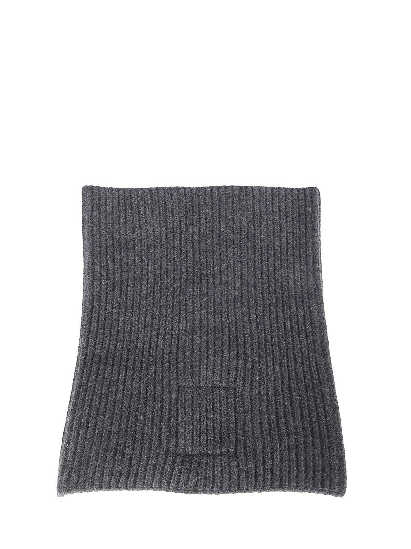 Uma Wang Ribbed Knit Cashmere High Neck Collar