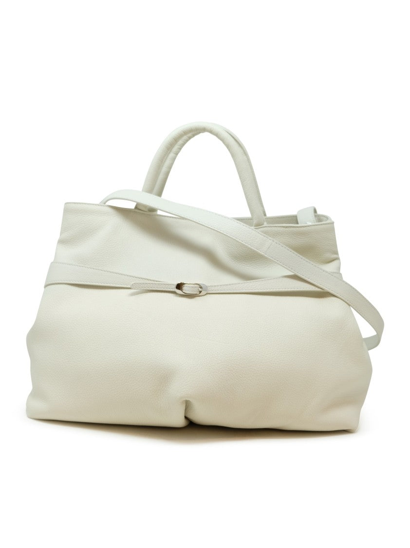 Roberto Del Carlo Virna White Leather Bag