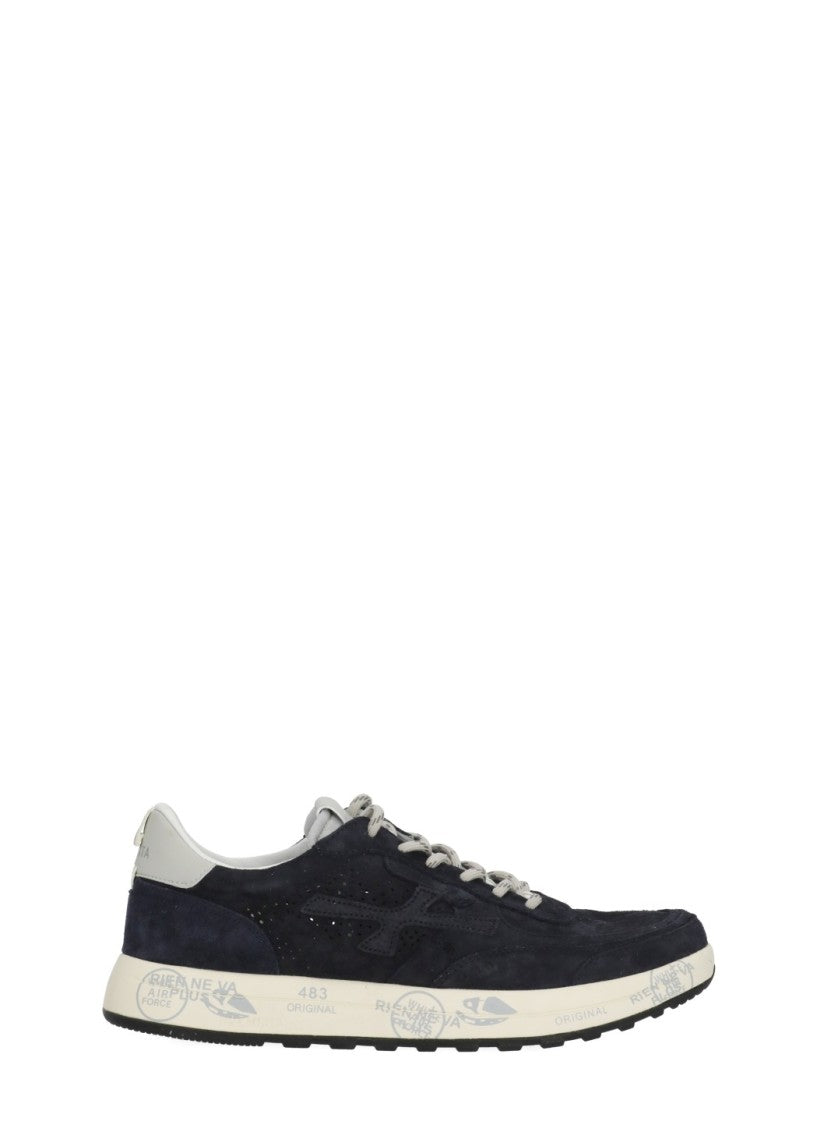 Premiata Blue Nous 8289 Perforated Sneakers
