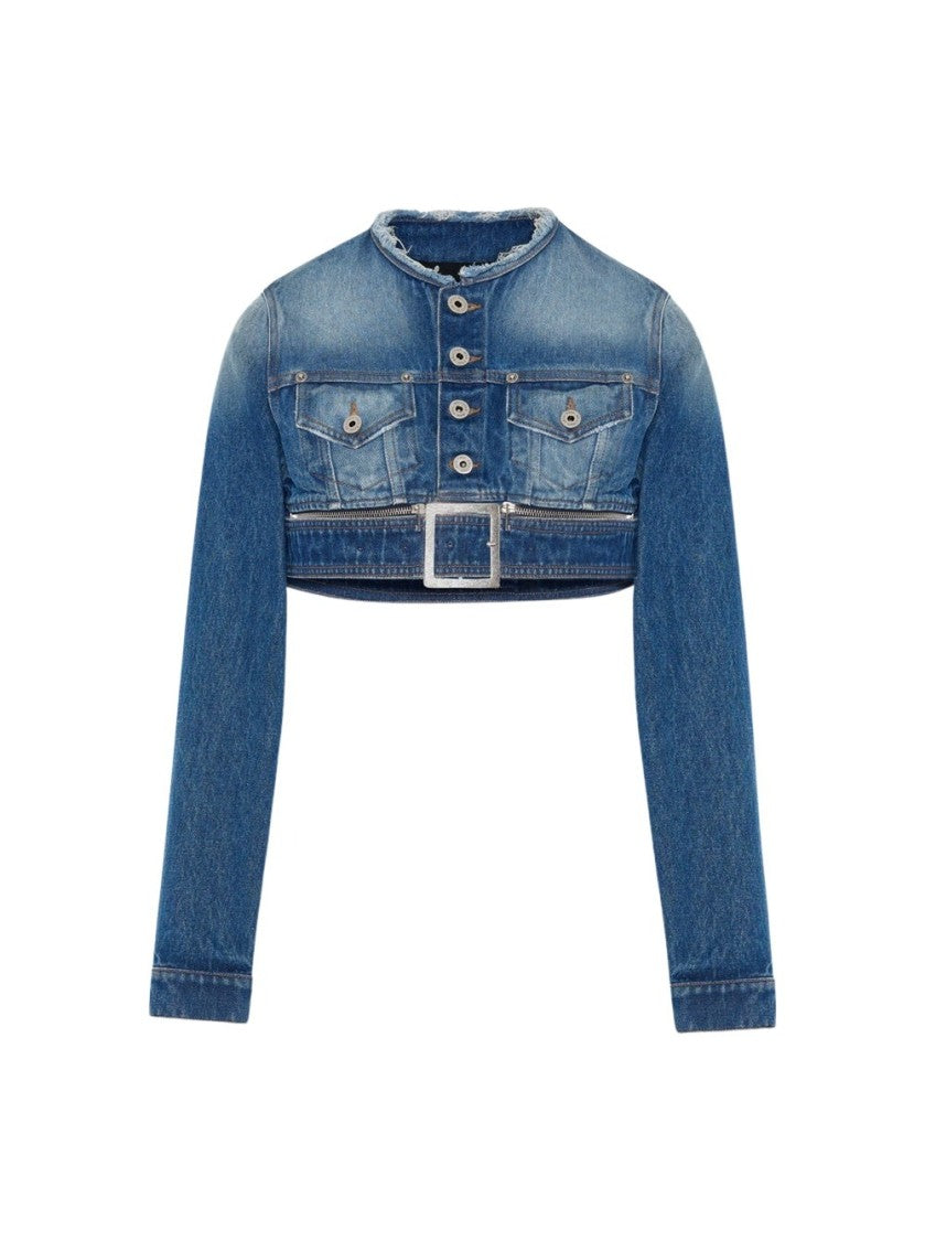 Jean Paul Gaultier Super Cropped Jacket Vintage Blue