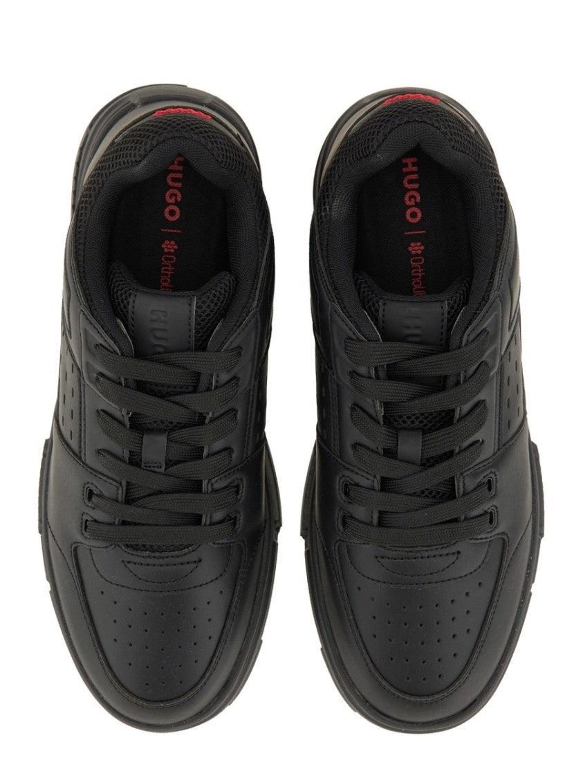 Hugo Low-Top Mesh-Detailed Polyester Sneakers