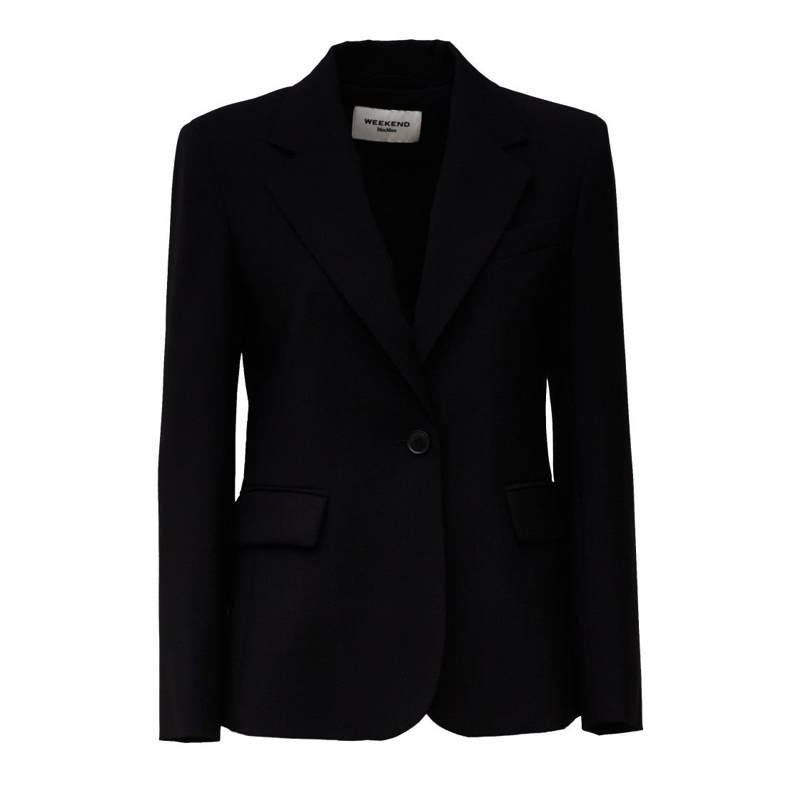 Max Mara Natural Stretch Wool Tailored Single-Button Blazer