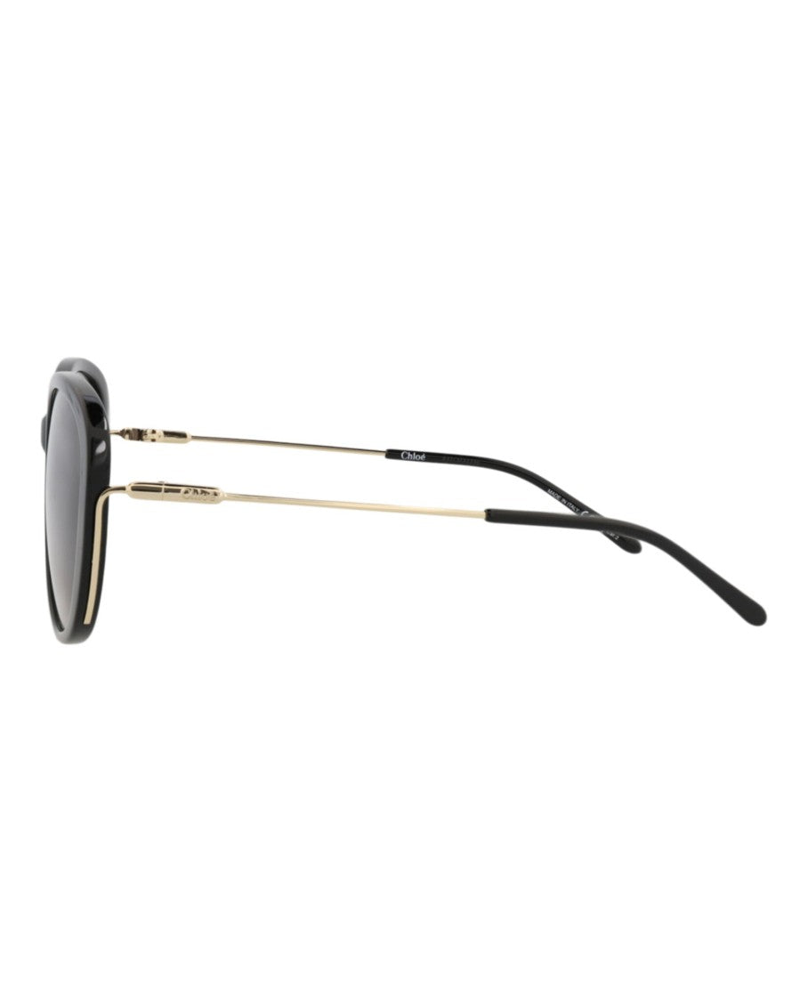 Chloé Round-Frame Recycled Acetate Sunglasses