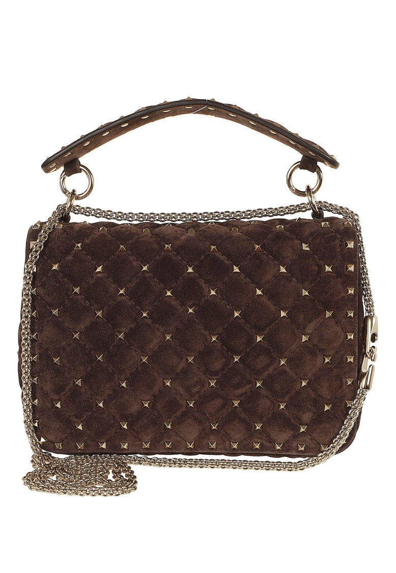 Valentino Garavani Rockstud Spike Medium Suede Shoulder Bag