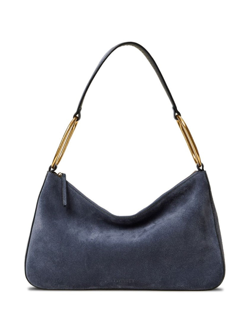 Twin-Set Calf Leather Shoulder Bag