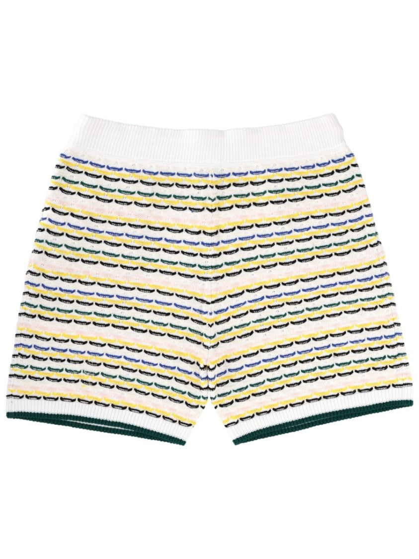 Casablanca Textured Cotton Drawstring Shorts