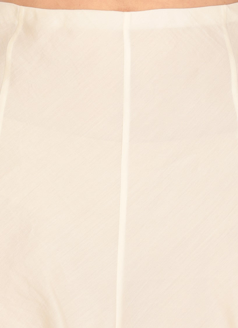 Khaite Natural Natural Khaite Silk And Cotton Skirt