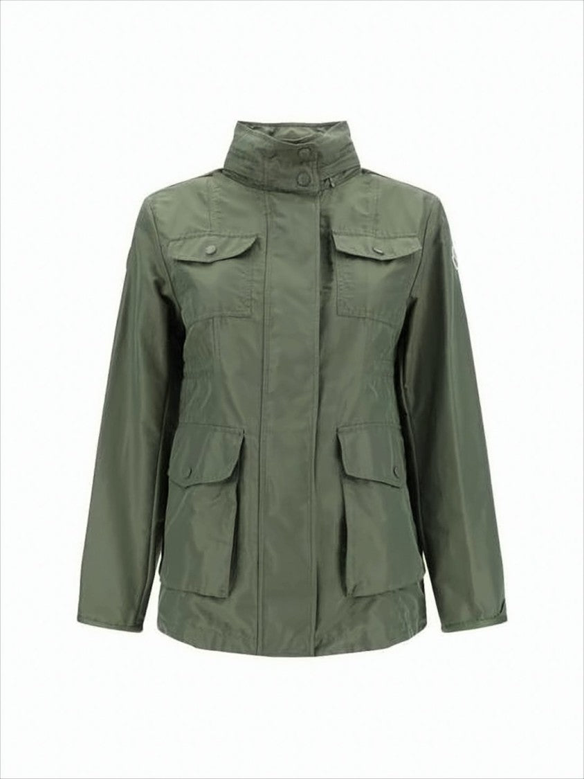 Moncler Structured Olive Green Jacket With Tailored Fit