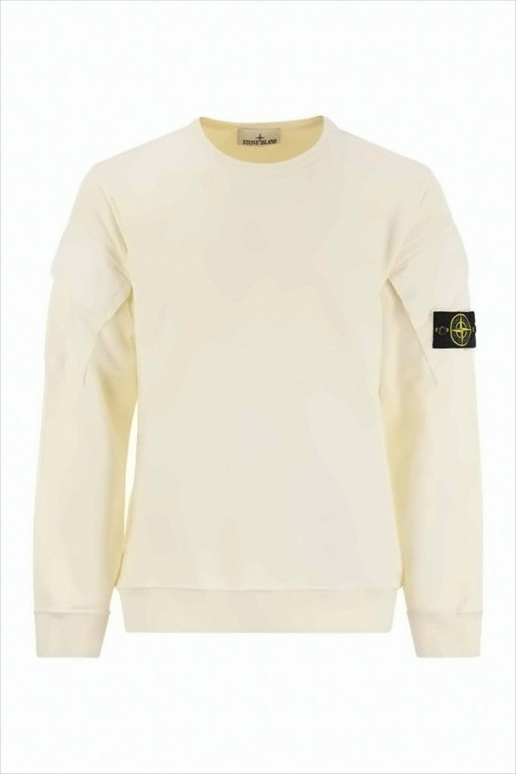 Stone Island Minimalist Long-Sleeve Cotton T-Shirt With Compass Patch