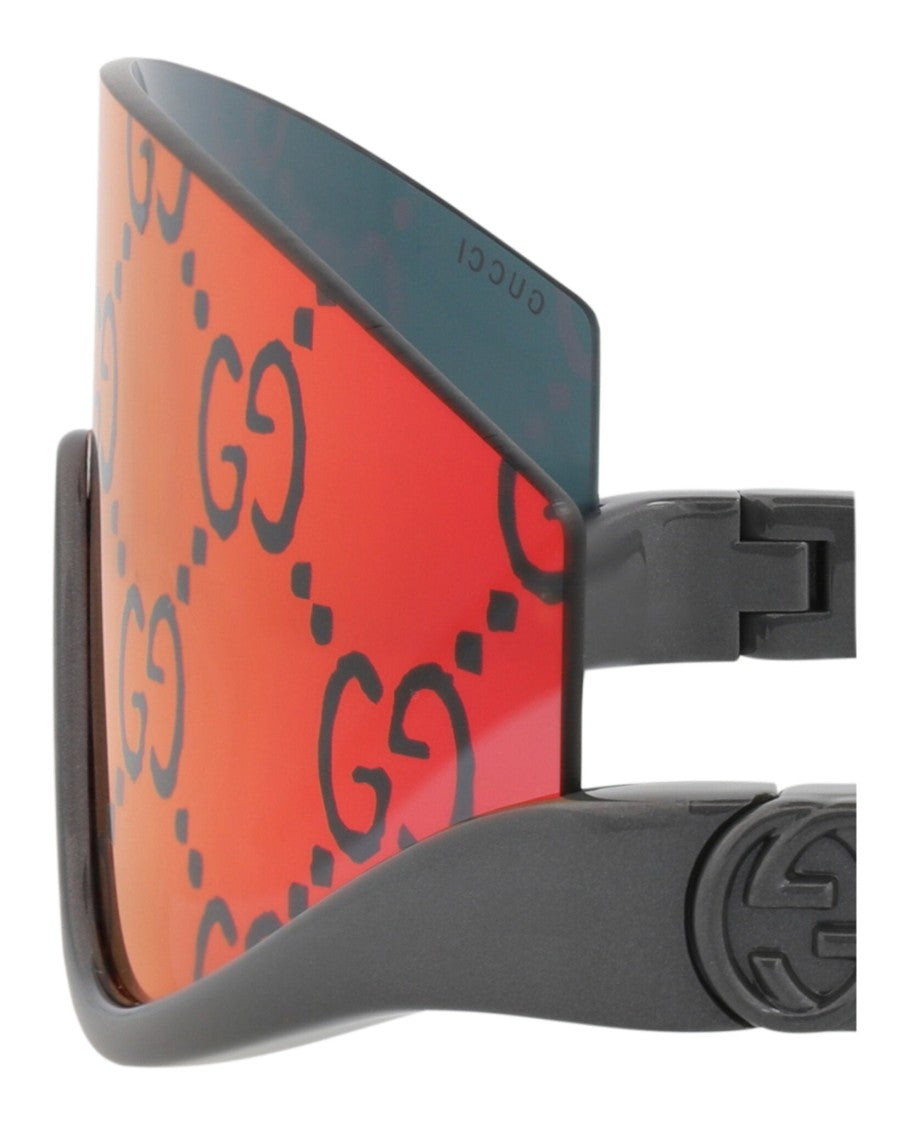 Gucci Shield-Frame Injection Sunglasses