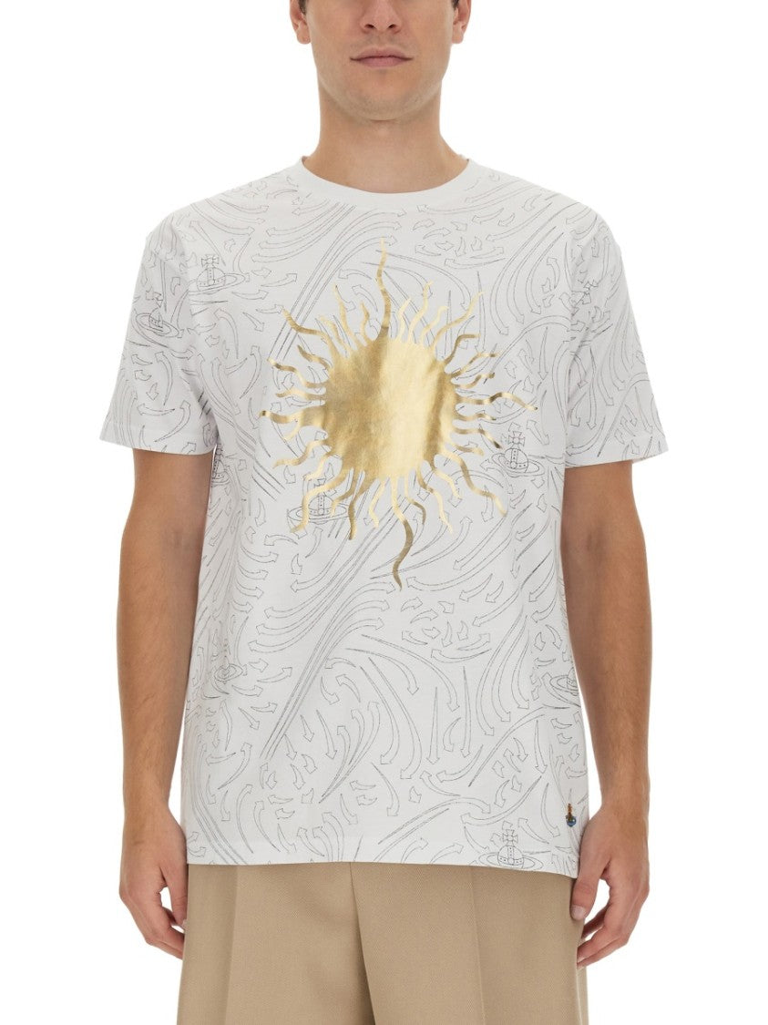 Vivienne Westwood T-Shirt With Distinctive Sun Logo Design